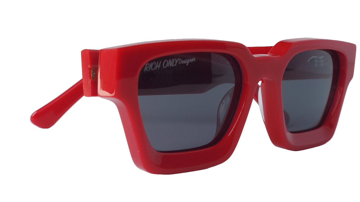 RED.Luxury sunglasses Rich Only Designer Sunglasses 101 unisex